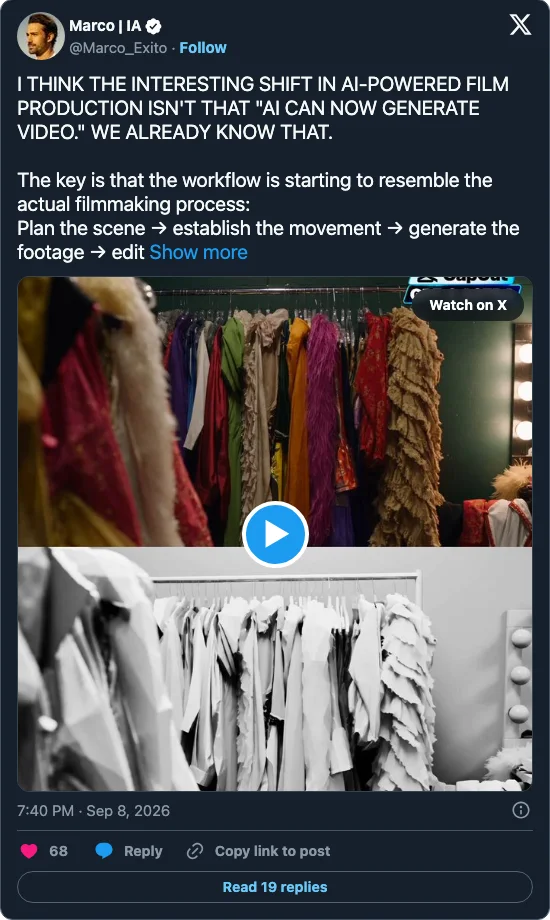 Screenshot of @Marco_Exito's post on X
