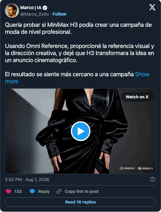 Screenshot of @Marco_Exito's post on X