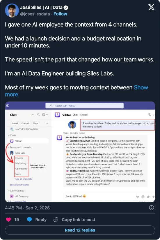 Screenshot of @josesilesdata's post on X
